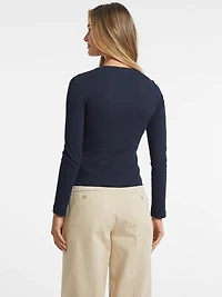 Slim Embroidered Logo Tee