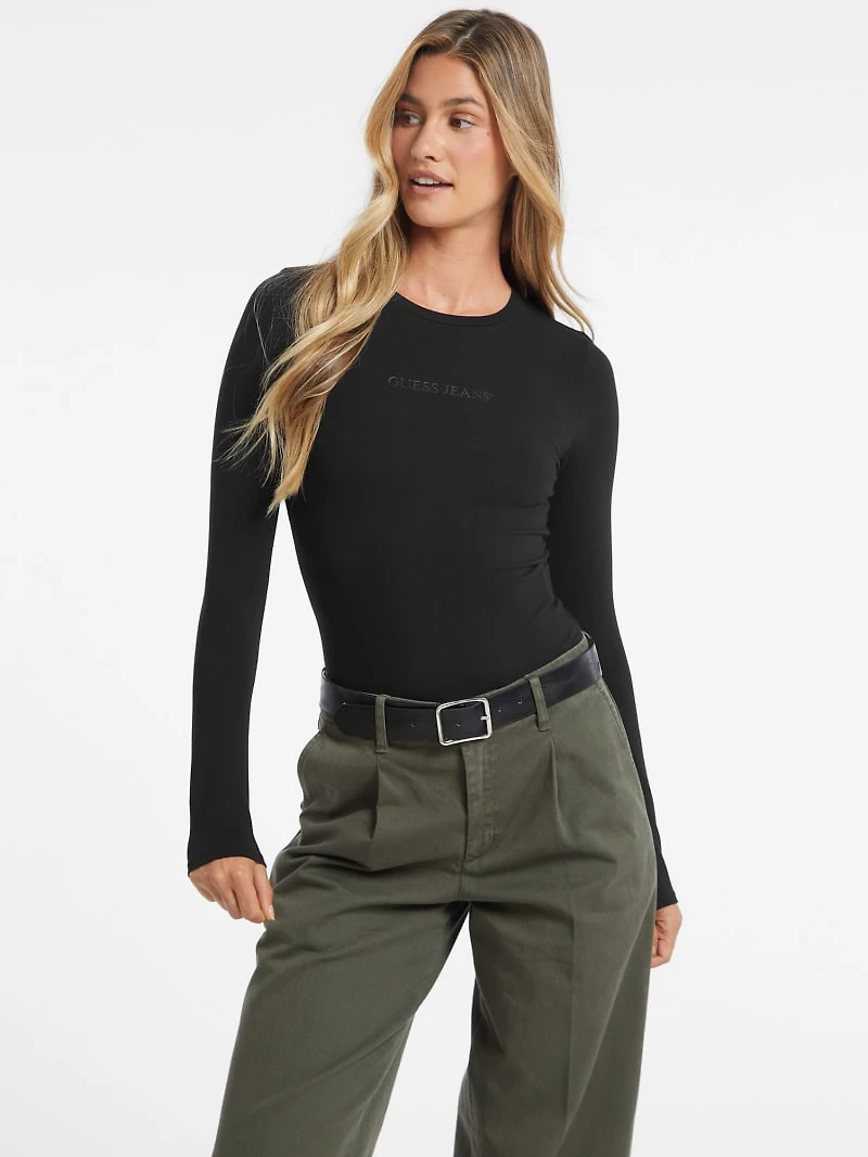 Embroidered Logo Bodysuit
