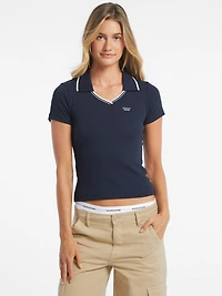 Slim Embroidered Logo Polo