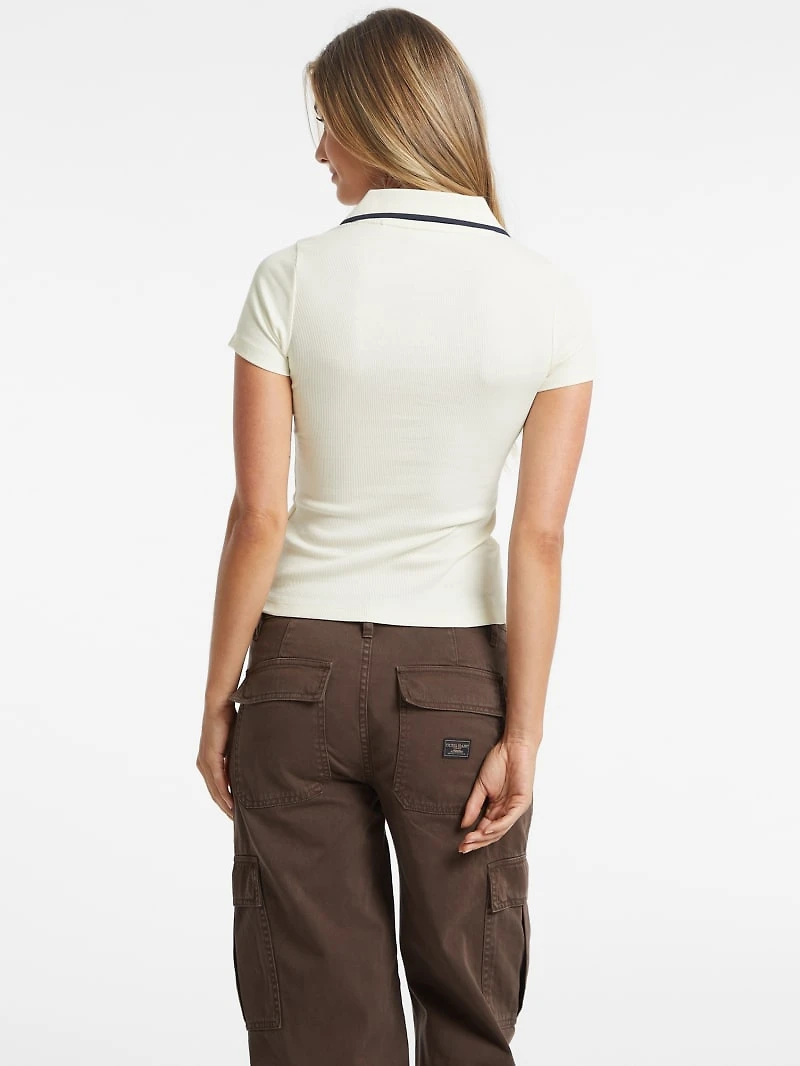 Slim Embroidered Logo Polo