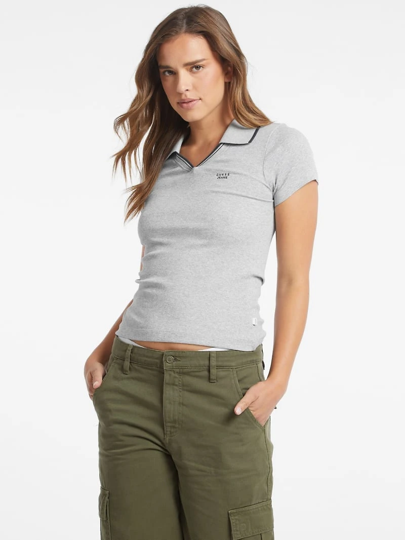 Slim Embroidered Logo Polo