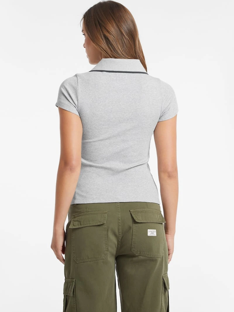 Slim Embroidered Logo Polo