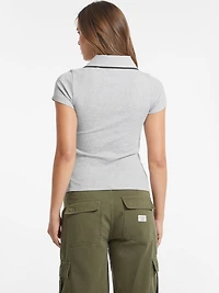 Slim Embroidered Logo Polo