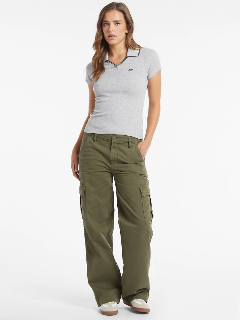 Slim Embroidered Logo Polo