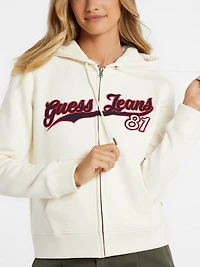 Classic Logo Patch Zip-Up Hoodie