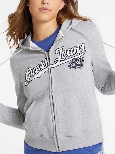 Classic Logo Patch Zip-Up Hoodie