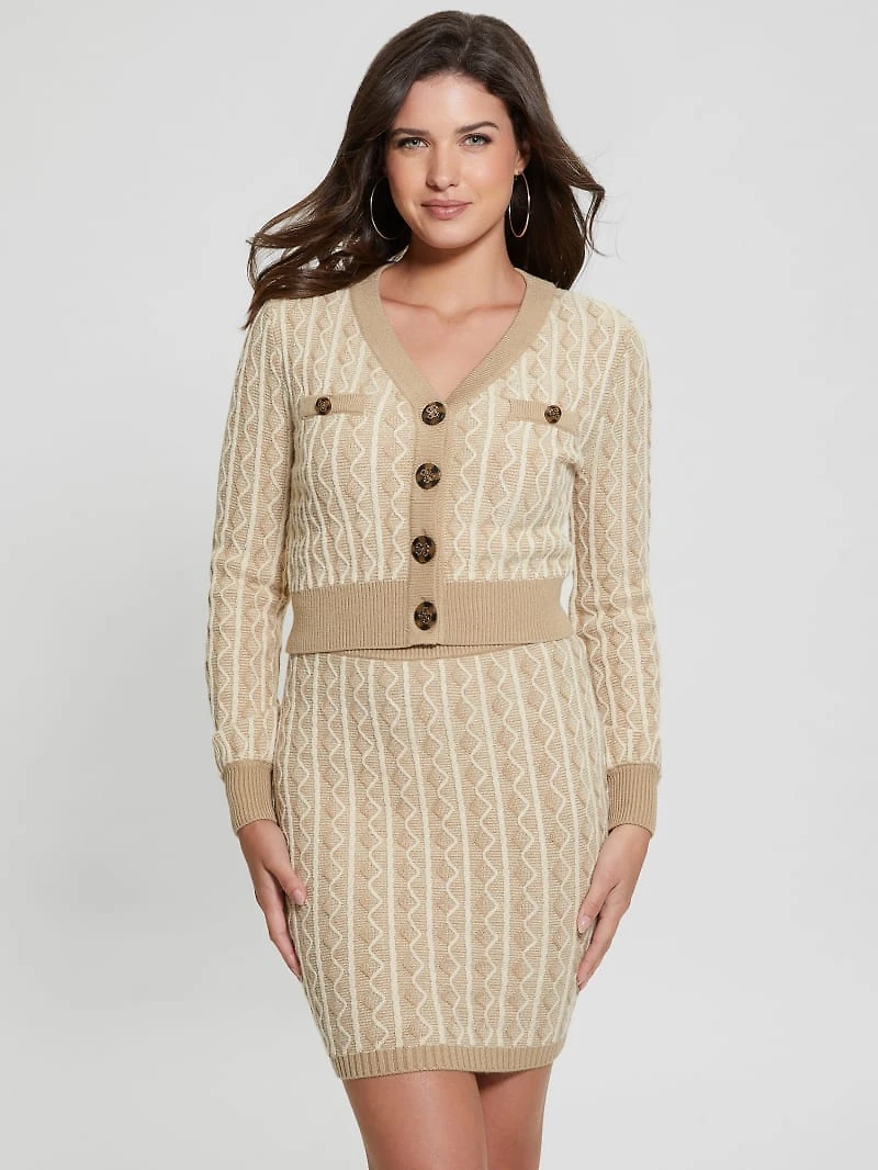 Tiffany Zig-Zag Crop Cardigan