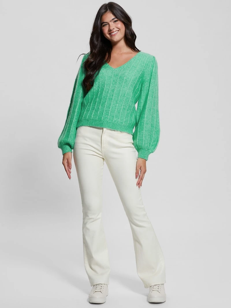 Madeline Textured V-Neck Sweater