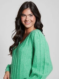 Madeline Textured V-Neck Sweater