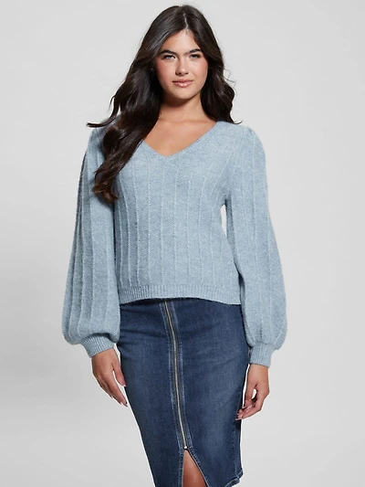 Madeline Textured V-Neck Sweater