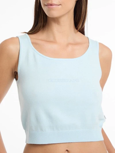 Silk and Wool-Blend Scoop Logo Sweater Tank