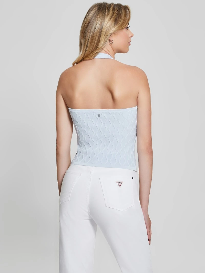 Lucia Wavy Sweater Halter Top