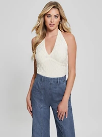 Lucia Wavy Sweater Halter Top