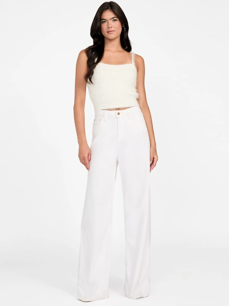 Keyla Fuzzy Sweater Crop Cami