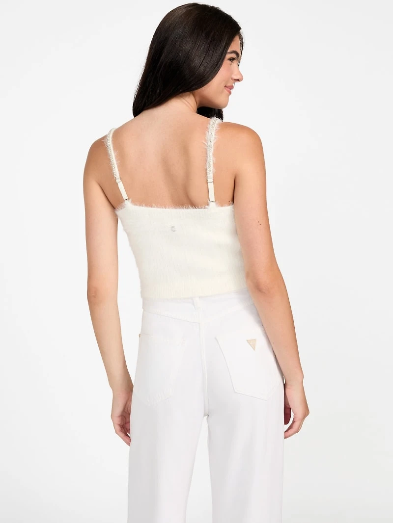 Keyla Fuzzy Sweater Crop Cami