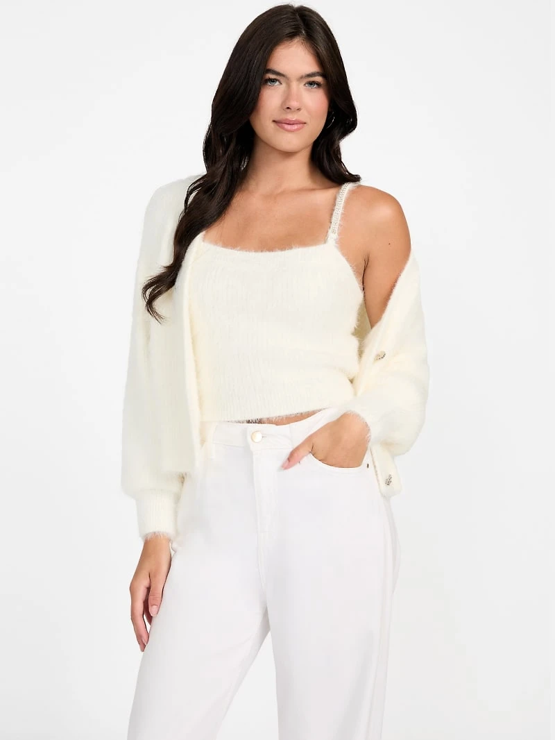 Keyla Fuzzy Sweater Crop Cami