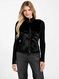 Eco Mila Faux-Fur Zipped Cardigan