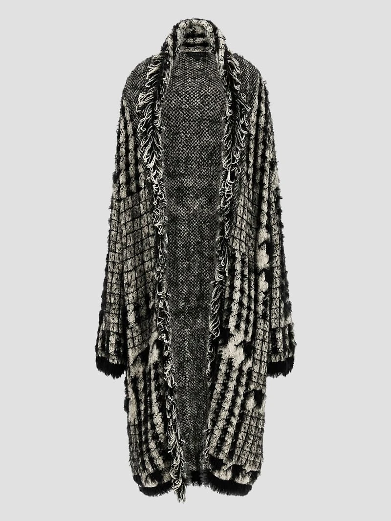 Lee Fringed & Patchwork Long Cardigan
