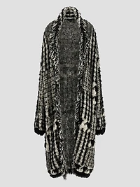 Lee Fringed & Patchwork Long Cardigan