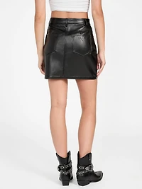 Ysaline Faux-Leather Mini Skirt