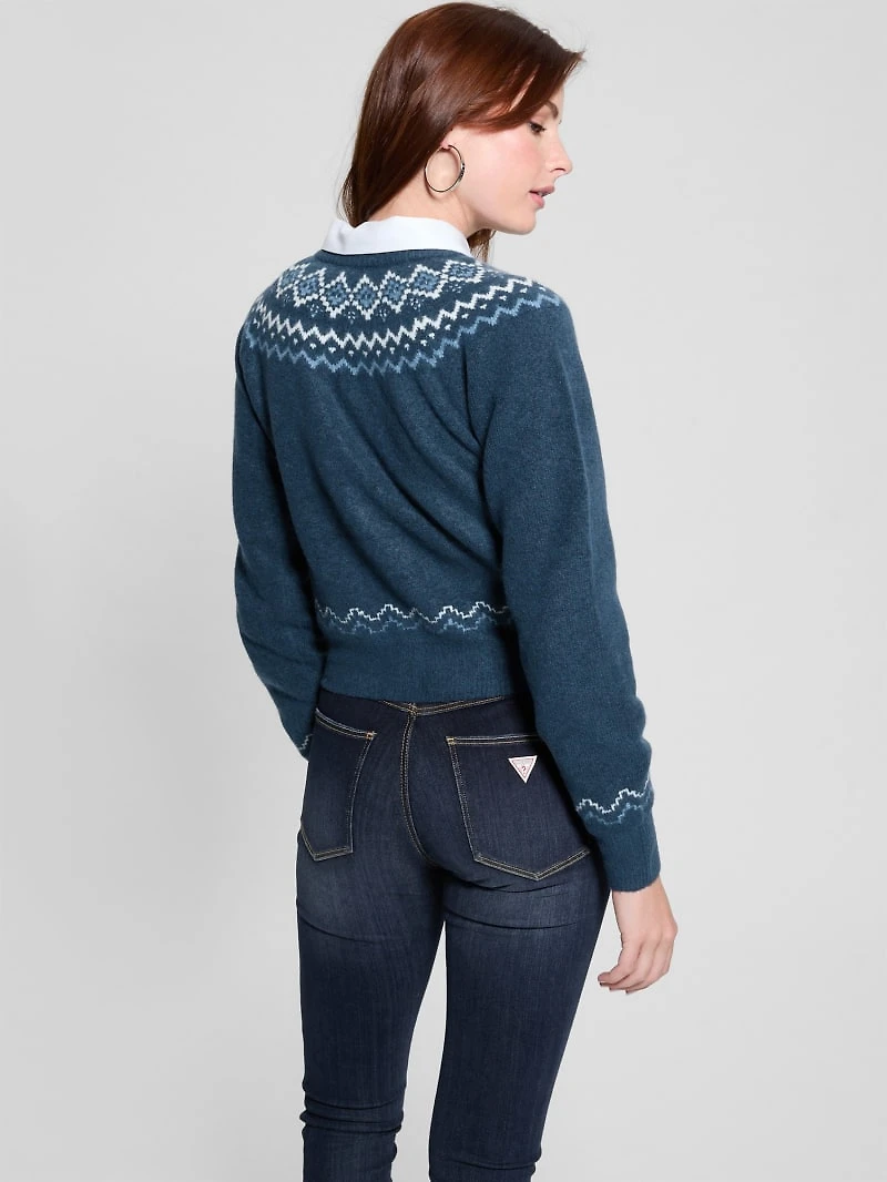 Crop Wool-Blend Cardigan