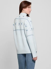 Half-Zip Wool-Blend Pullover Sweater