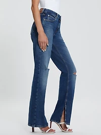 Eco Paulette Flare Split Denim Pants