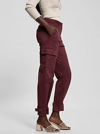 Mariza Faux-Suede Cargo Pants