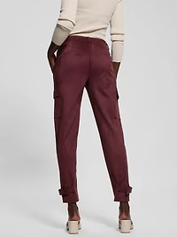 Mariza Faux-Suede Cargo Pants
