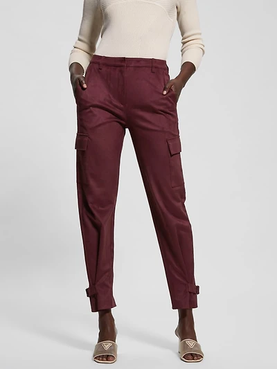 Mariza Faux-Suede Cargo Pants