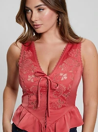 Eco Gia Satin Lace Top