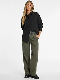 Oversized Long-Sleeve Pocket Shirt