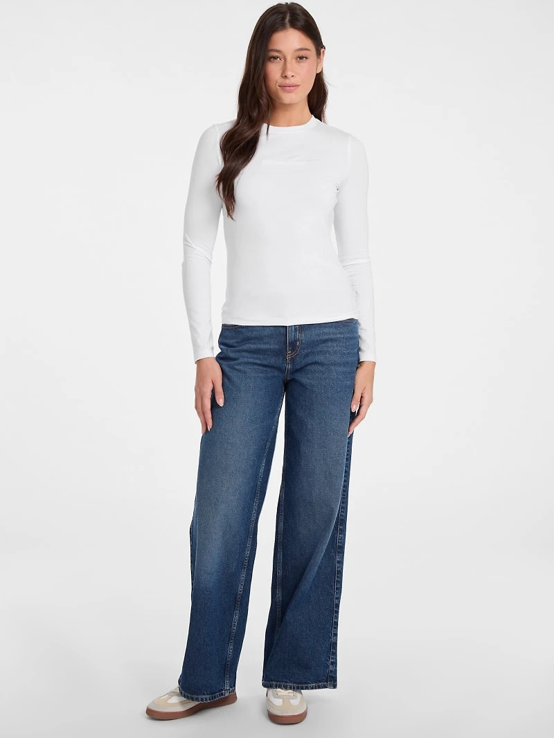 Slim Embroidered Long-Sleeve Tee