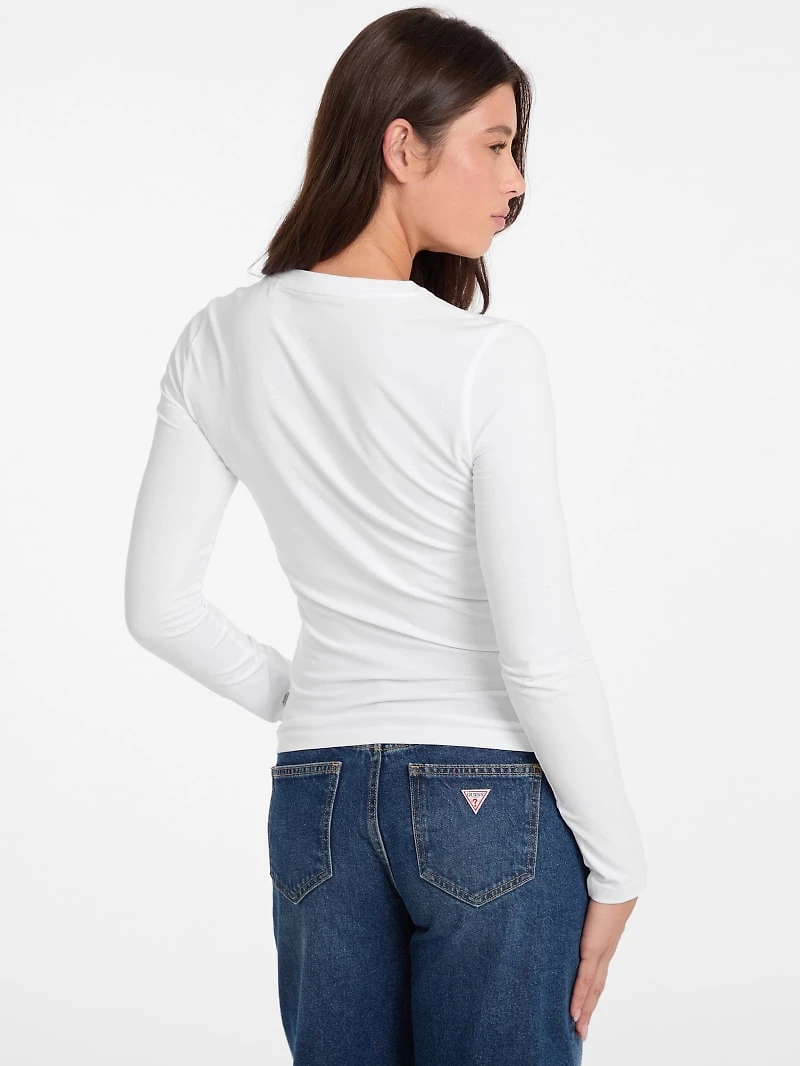 Slim Embroidered Long-Sleeve Tee