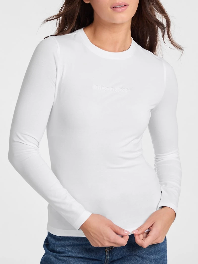 Slim Embroidered Long-Sleeve Tee