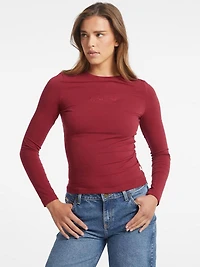 Slim Embroidered Long-Sleeve Tee