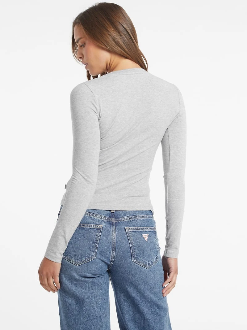 Slim Embroidered Long-Sleeve Tee