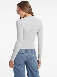 Slim Embroidered Long-Sleeve Tee