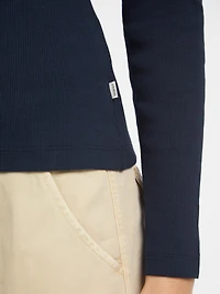 Slim Rib-Knit Star Tee