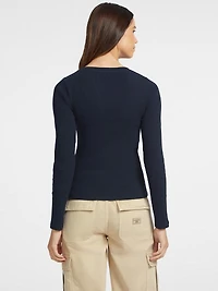 Slim Rib-Knit Star Tee