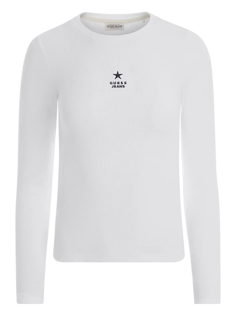 Slim Rib-Knit Star Tee