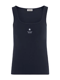 Slim Embroidered Star Tank