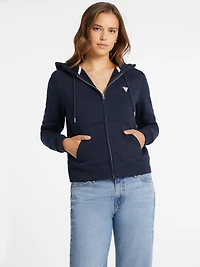 Mini Patch Zip-Up Sweatshirt