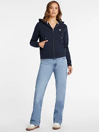 Mini Patch Zip-Up Sweatshirt