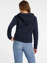 Mini Patch Zip-Up Sweatshirt