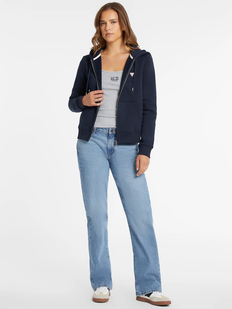 Mini Patch Zip-Up Sweatshirt