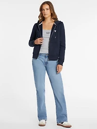 Mini Patch Zip-Up Sweatshirt