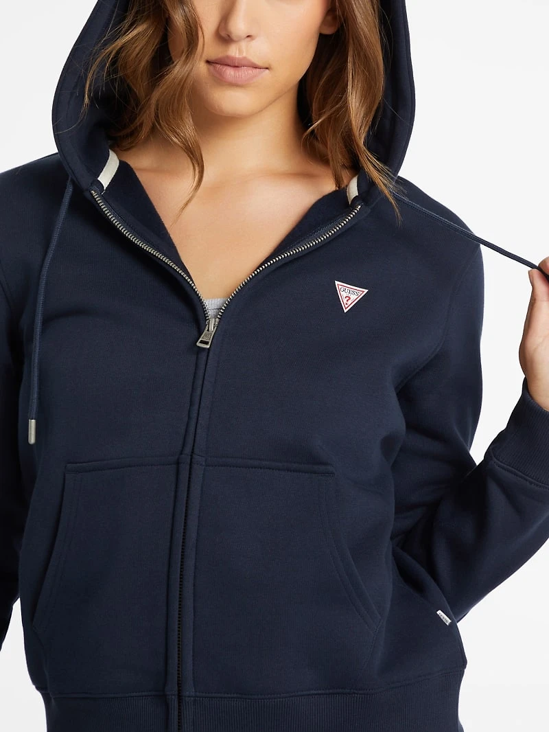 Mini Patch Zip-Up Sweatshirt