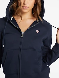 Mini Patch Zip-Up Sweatshirt