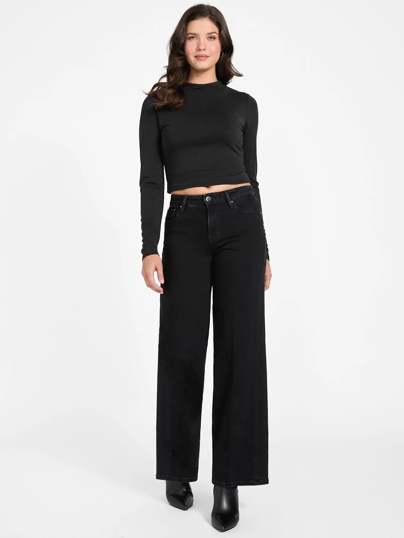 Sexy Cashmere-Blend Palazzo Jeans